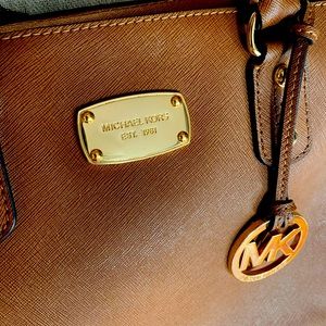 Michael Kors brown satchel/crossbody purse